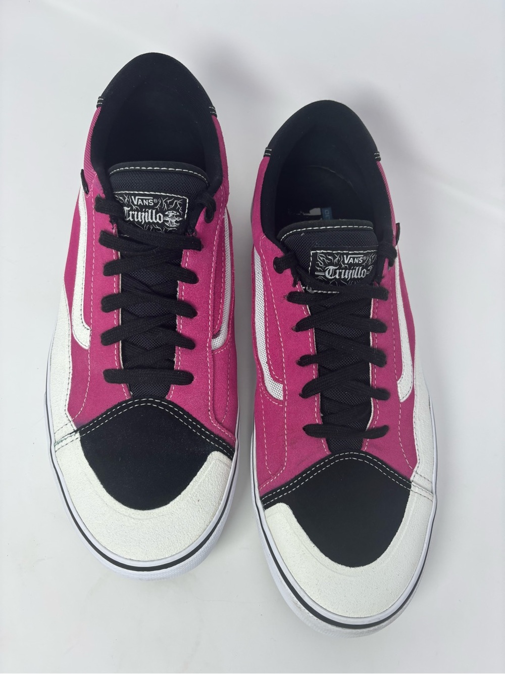 Vans TNT Advanced Prototype TonyTrujillo Pink Black Suede  Sneakers Mens Size 13